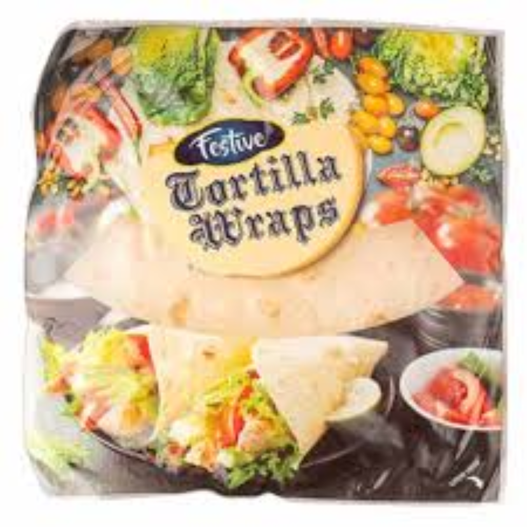 FESTIVE TORTILLA WRAP 8'' 10PC